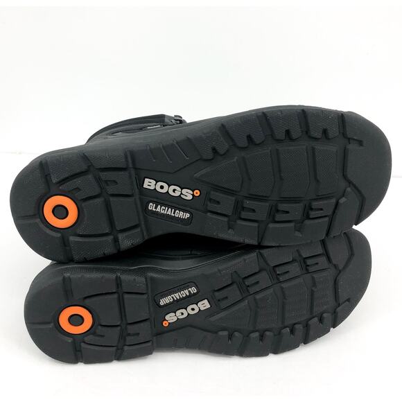BOGS Men's Shale 8" Glacial Grip Work Boots Size 15 Black Lace Up Waterproof NIB - Picture 10 of 12